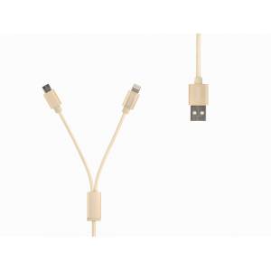 Kabel ROMOSS - 2w1 Lightning + Micro USB (ładowanie komunikacja)