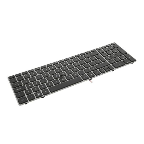 Klawiatura laptopa do HP EliteBook 8560P 8570P srebrna (trackpoint)