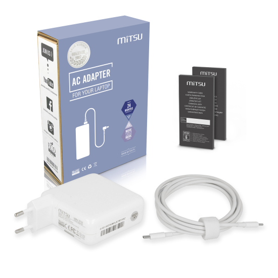 Zasilacz Mitsu 87W USB type C USB-C (white)