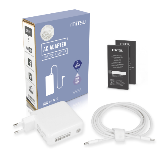 Zasilacz Mitsu 100W USB type C USB-C (white)