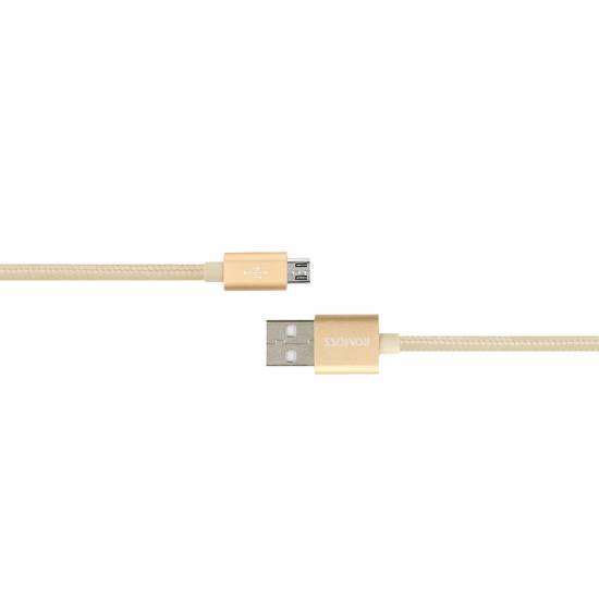 Kabel ROMOSS micro USB (ładowanie komunikacja) - gold / złoty