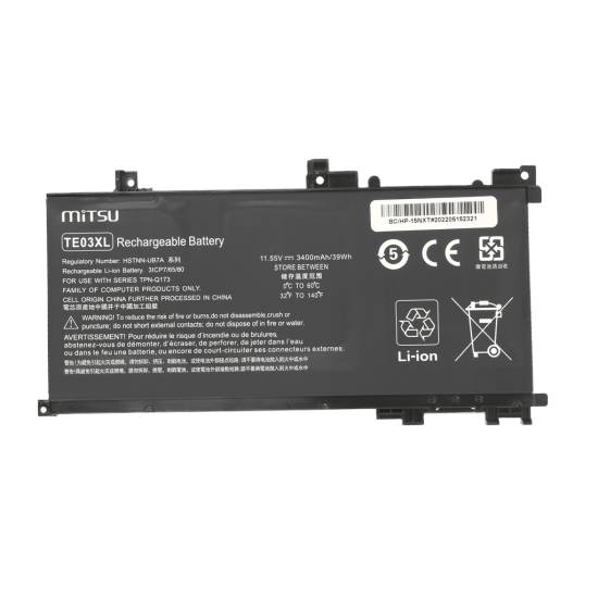 Bateria Mitsu do HP Omen 15 Pavilion 15 - 11.55V