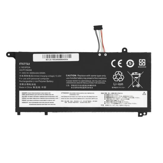 Bateria Mitsu do Lenovo ThinkBook 14 G2 G3 G4 15 G2 G3 G4