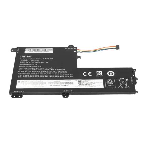Bateria Mitsu do Lenovo IdeaPad 330S-14IKB 330S-15ARR Yoga 520
