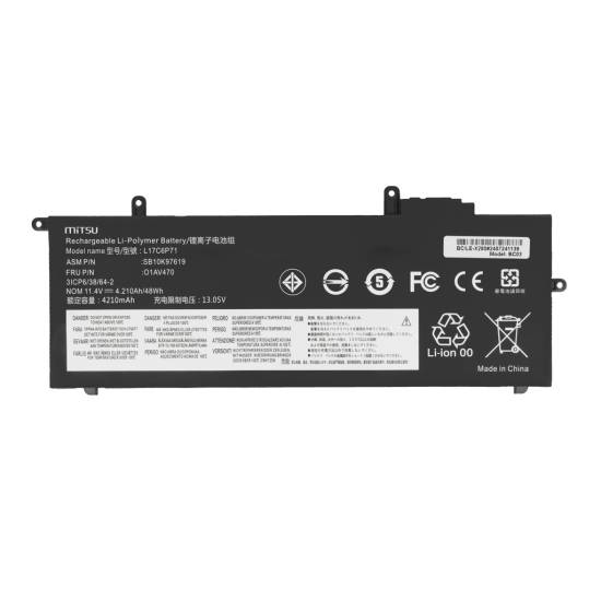 Bateria Mitsu do Lenovo ThinkPad A285 X280