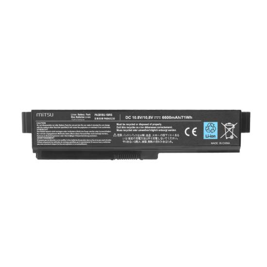 Bateria Mitsu do Toshiba L700 L730 L750 (6600mAh)