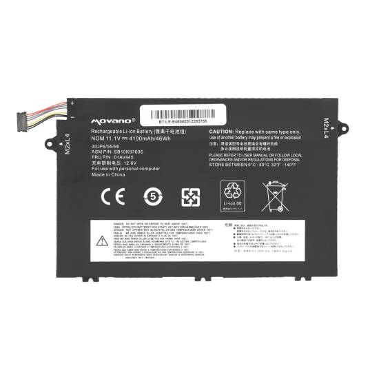 Bateria Movano do Lenovo ThinkPad E480 E580