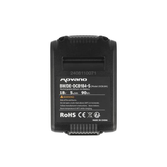 Bateria Movano do DeWalt DCB180 DCB200 DCB205 (5000 mAh)