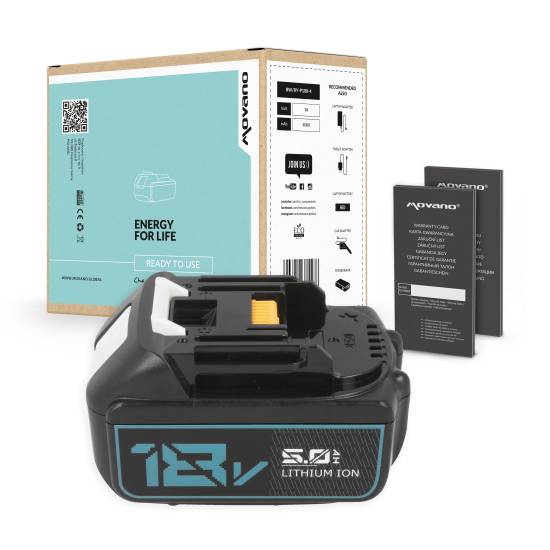 Bateria Movano do Makita BL1830 BL1850 (5000 mAh)