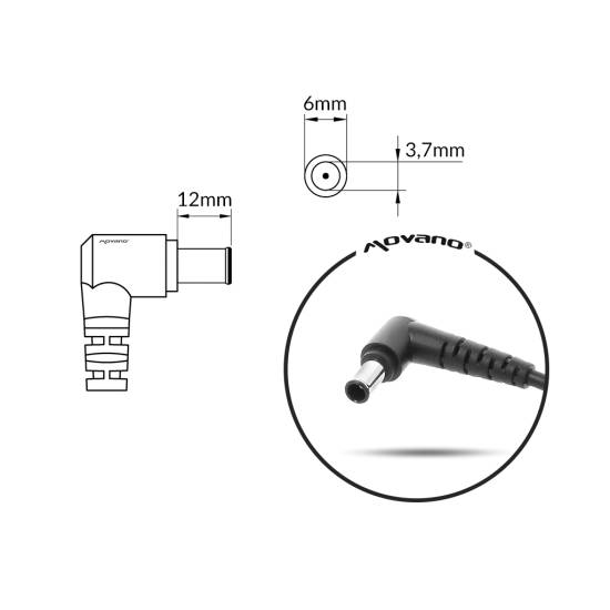 Przewód do zasilacza / ładowarki Asus (6.0x3.7 z bolcem PIN) - 280W