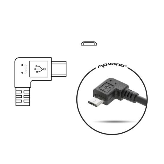 Kabel micro USB- kątowy wtyk