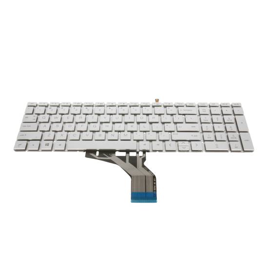 Klawiatura laptopa do HP 250 G7 255 G7 15-DA 15-DB - srebrna (podświetlenie)