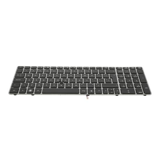 Klawiatura laptopa do HP EliteBook 8560P 8570P srebrna (trackpoint)