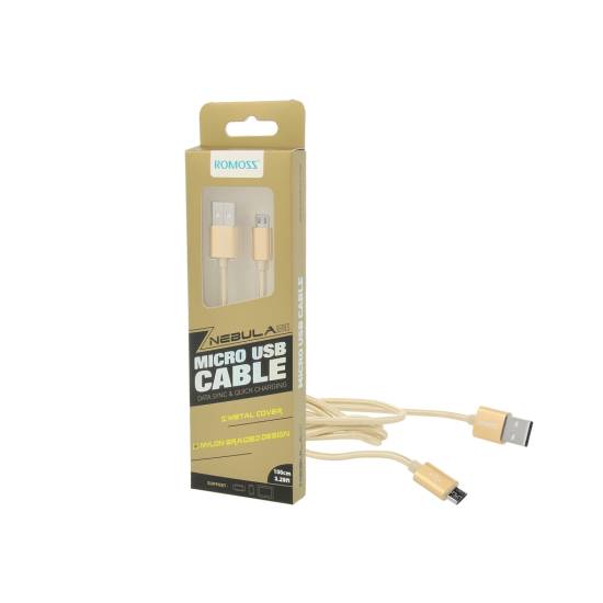 Kabel ROMOSS micro USB (ładowanie komunikacja) - gold / złoty