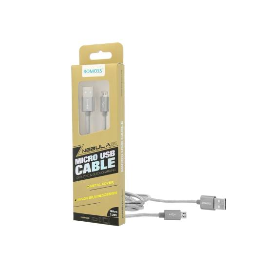 Kabel ROMOSS micro USB (ładowanie komunikacja) - gray / szary