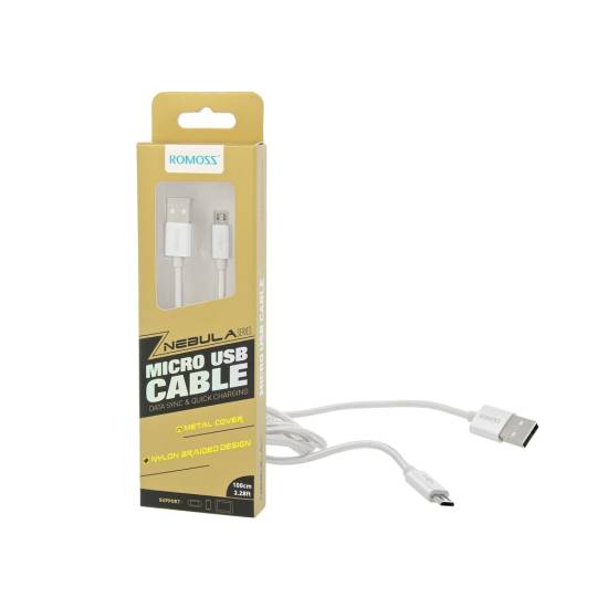 Kabel ROMOSS micro USB (ładowanie komunikacja) - silver / srebrny