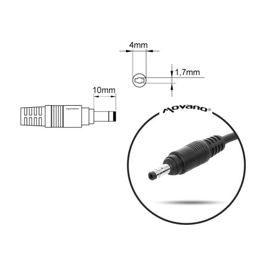 Zasilacz Mitsu 19.5v 2.05a (4.0x1.7) 40W do HP Compaq Toshiba