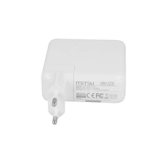 Zasilacz Mitsu 67W USB type C USB-C (white)