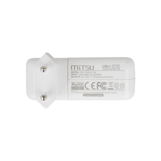 Zasilacz Mitsu 67W USB type C USB-C (white)