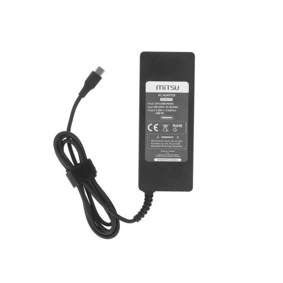 Zasilacz Mitsu 90W USB type C USB-C (black)