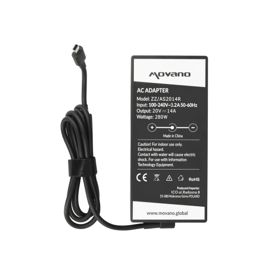 Zasilacz Movano 20v 14a 280W do Asus