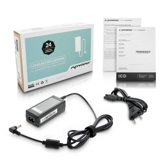 Zasilacz Movano 19v 2.1a (5.5x2.5) 40W do MSI Fujitsu Benq