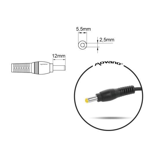 Zasilacz Movano 19v 3.95a (5.5x2.5) 75W do Toshiba Compaq HP Asus