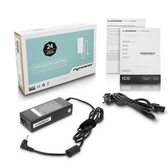 Zasilacz Movano 20v 4.5a (5.5x2.5) 90W do Fujitsu Gateway Lenovo