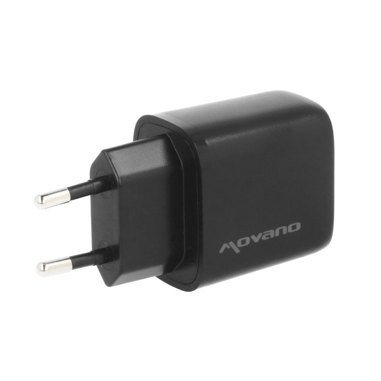 Ładowarka Movano GaN 20W USB-C PD + USB-A (black)