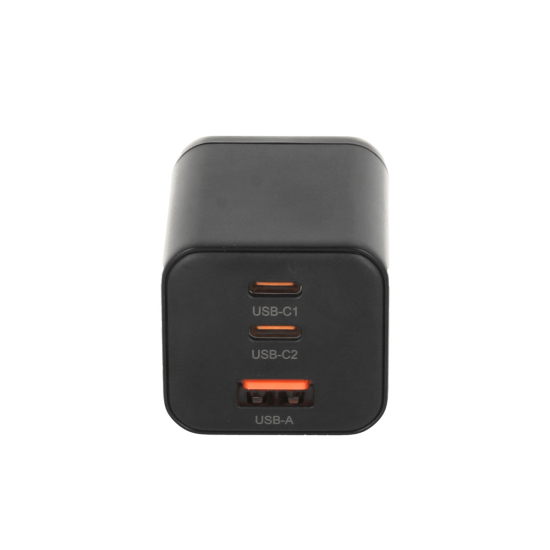 Ładowarka Movano GaN 65W 2x USB-C PD + USB-A (black)