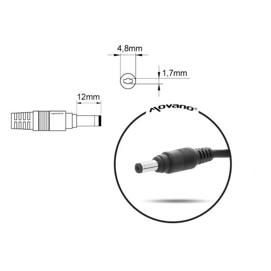 Zasilacz samochodowy Movano 18.5v 3.5a (7.4x5.0 pin) 65W do HP Compaq