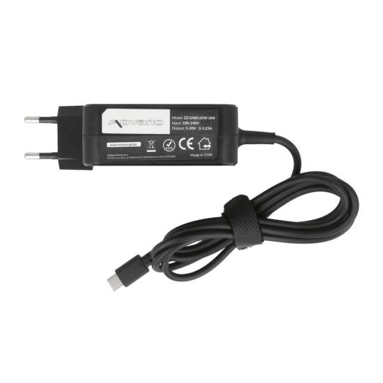Zasilacz Movano uniwersalny 65W USB-C - 10 wtyków