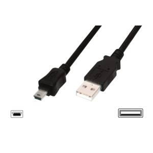 Kabel USB 2.0 B mini Canon 1,8m Digitus AK-300108-018-S