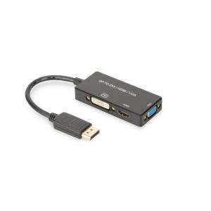 Adapter DisplayPort 1.2 -> VGA / DVI / HDMI Digitus AK-340418-002-S