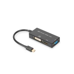 Adapter mini DisplayPort 1.2 -> VGA / DVI / HDMI Assmann AK-340419-002-S