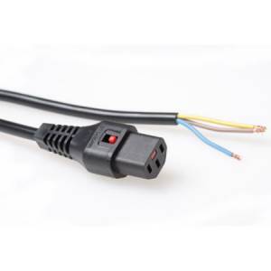 Kabel zasilania C13-open 3,0m IEC lock AK5082
