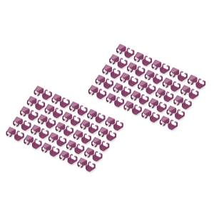 Klips do wtyku RJ45 100szt purpurowy Digitus A-CC-MG