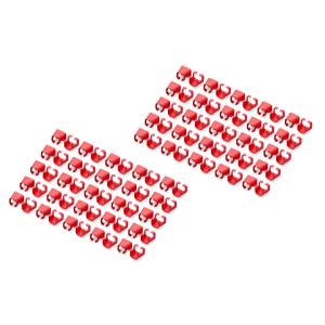 Klips do wtyku RJ45 100szt czerwony Digitus A-CC-R