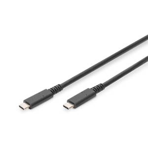 Kabel USB C 4.0 PowerDelivery 100W 0,8m 40Gbps Digitus AK-300343-008-S