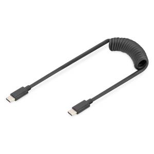Kabel USB 2.0 C - USB C spiralny Digitus AK-300431-006-S