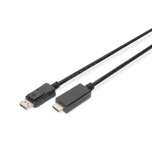 Kabel DisplayPort HDMI 4K@60Hz 1,0m Digitus AK-340303-010-S