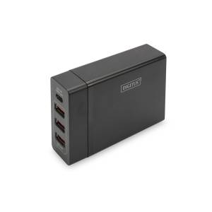Ładowarka sieciowa GaN USBA x3 USBC x1 PD 72W Digitus DA-10195