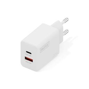 Ładowarka sieciowa zasilacz 20W 1x USB-C 1x USB-A biała Digitus DA-10300