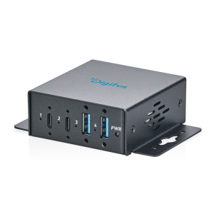 Hub USB 3.2 Gen1 5Gbit/s 2x USB-A + 2x USB-C host USB-C przemysłowy metalowa obudowa aktywny Digitus DA-70264