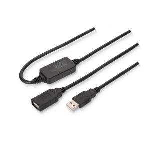 Kabel USB 2.0 A-A przedłużacz 15m aktywny Digitus DA-73101