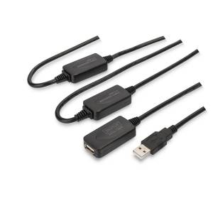 Kabel USB 2.0 A-A przedłużacz 25m aktywny Digitus DA-73103