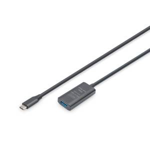Kabel USB 3.2 USB-C -> USB-A 5G przedłużacz 5m aktywny Digitus DA-73110