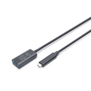 Kabel USB 3.2 USB-C -> USB-A 10G przedłużacz 5m aktywny Digitus DA-73113