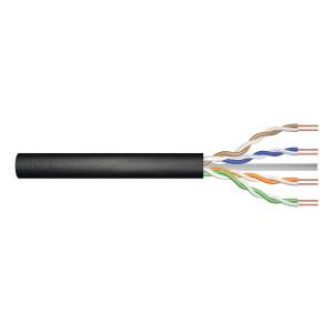 Kabel instalacyjny kat.5e U/UTP AWG 24/1 PE 305m czarny suchy Digitus DK-1511-V-305-OD