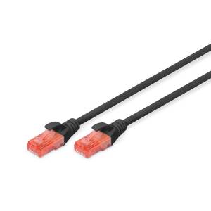 Patch cord UTP kat. 6 1m czarny Digitus DK-1612-010/BL